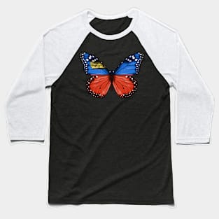 Liechtensteiner Flag  Butterfly - Gift for Liechtensteiner From Liechtenstein Baseball T-Shirt